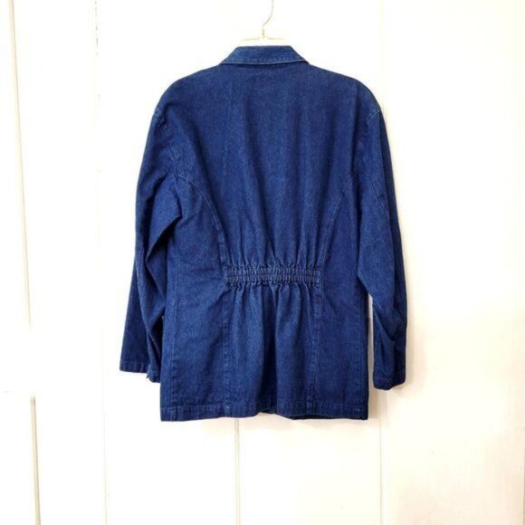 Liz Sport Vintage Denim Blazer With Embroidered Crest - Picture 4 of 4